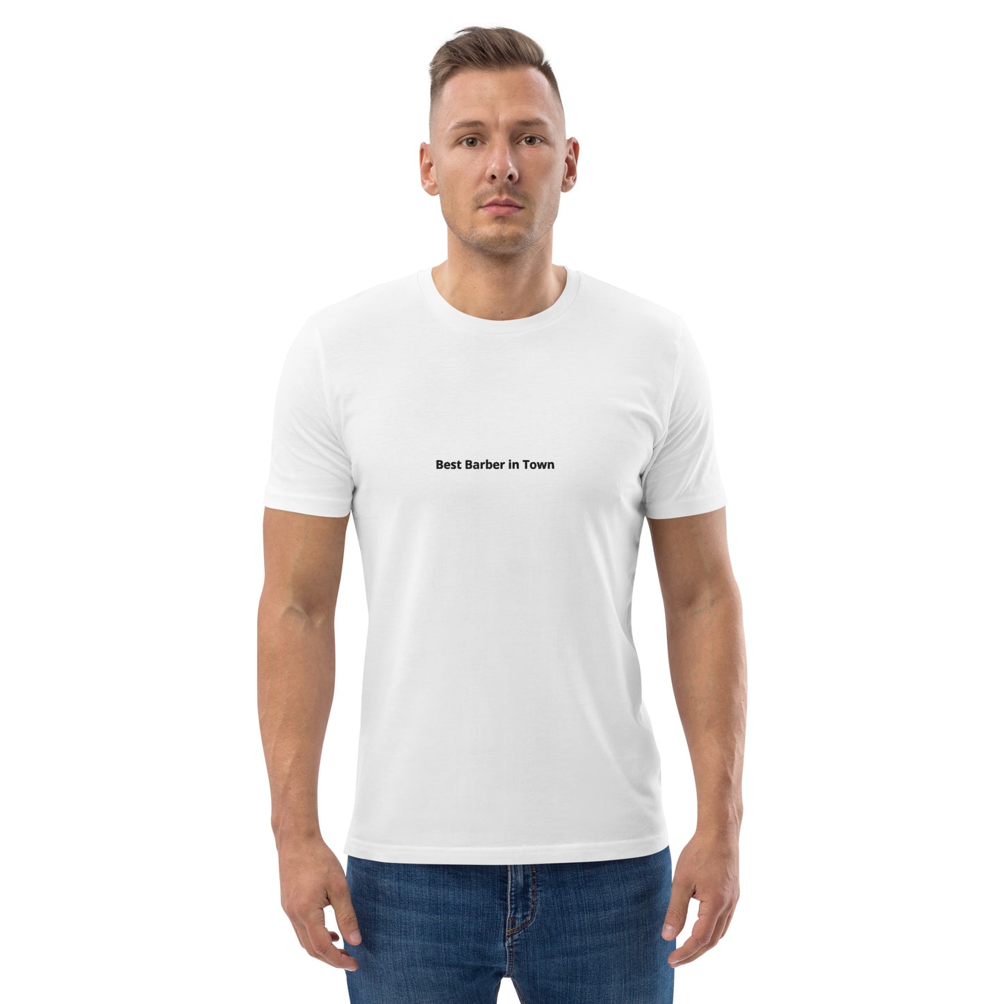 #"Best Barber in Town" - BESTICKT Herrn T-Shirt für den Barber