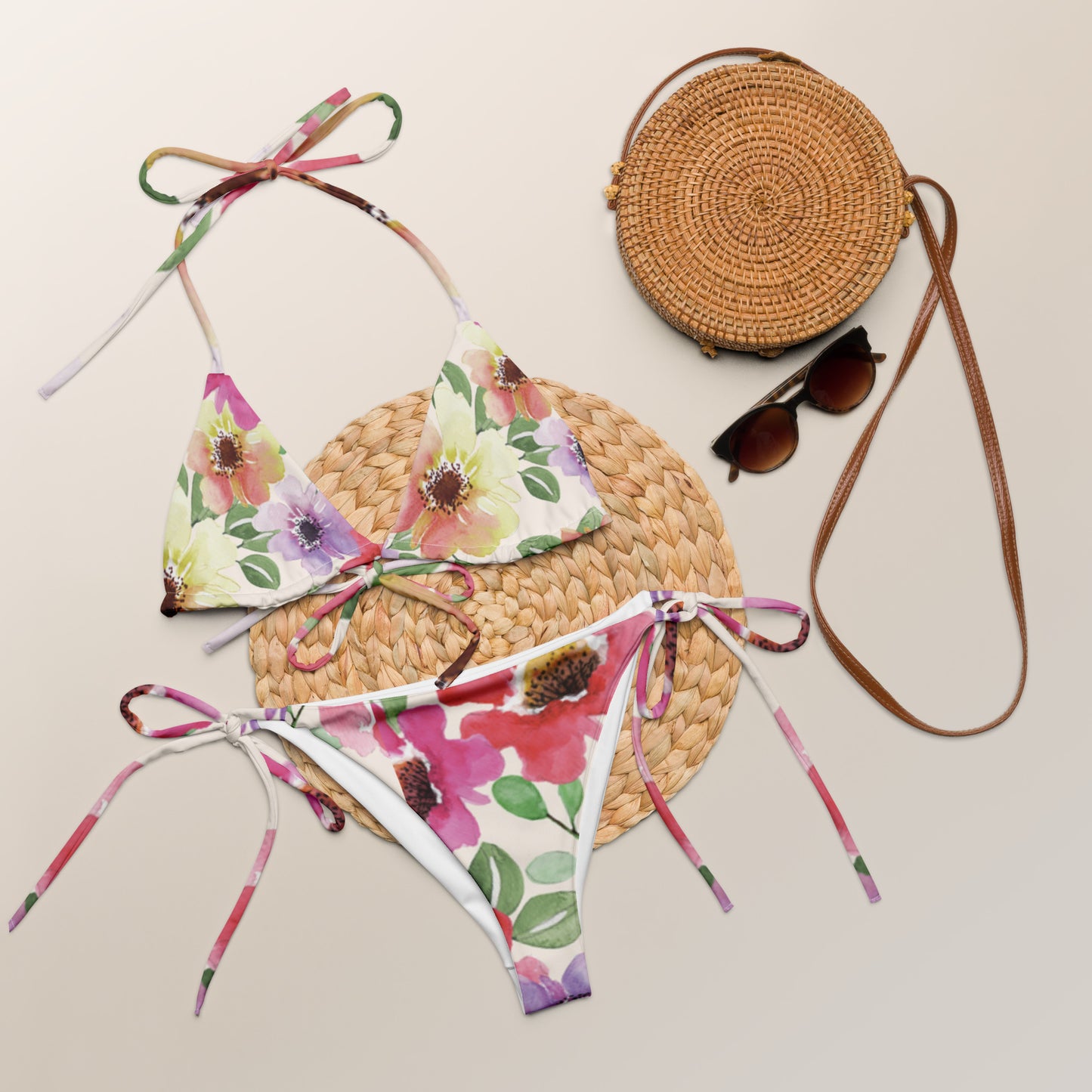 "Flowers" - Damen Schnürbikini