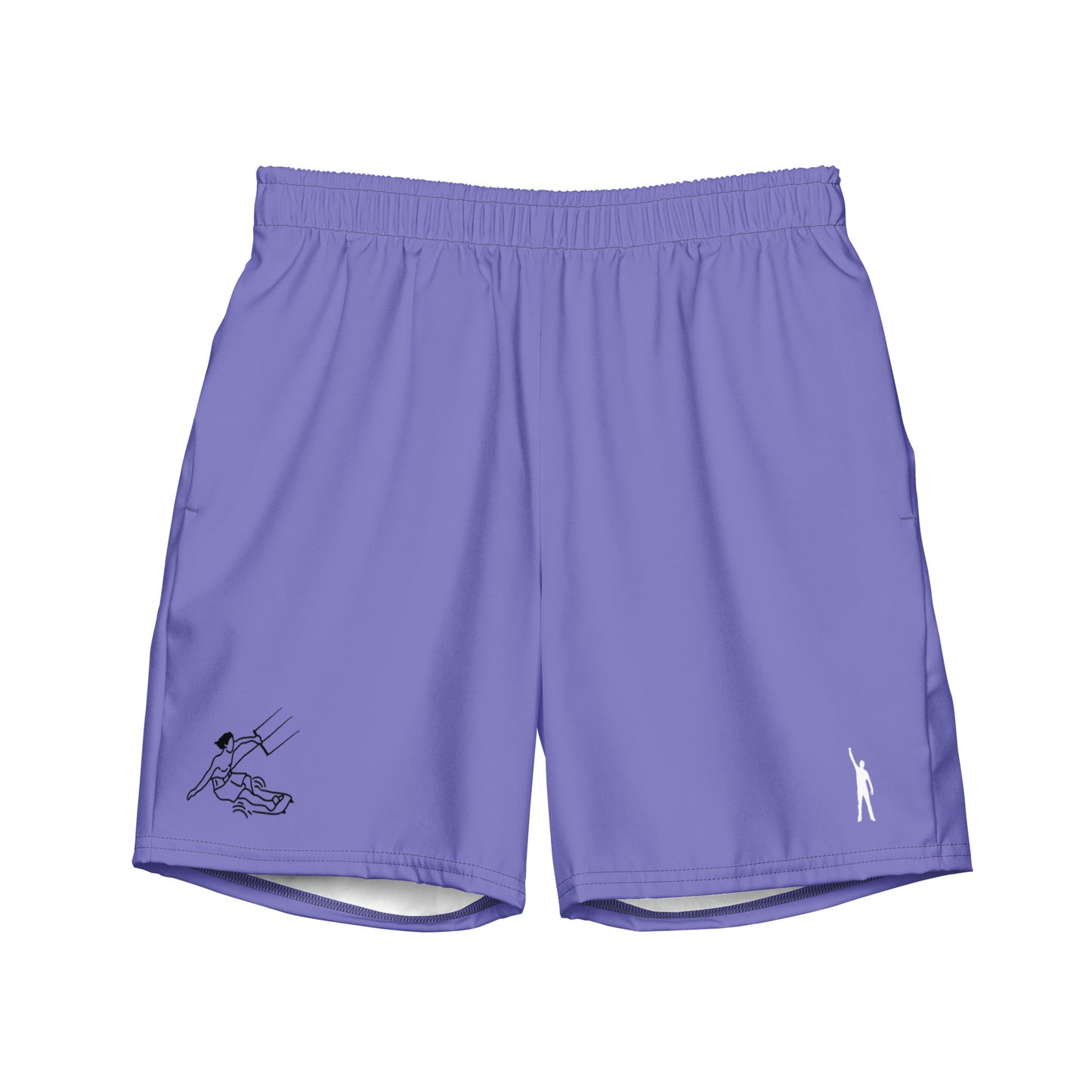 Blaue Herrn Badehose - Kitesurfer Logo