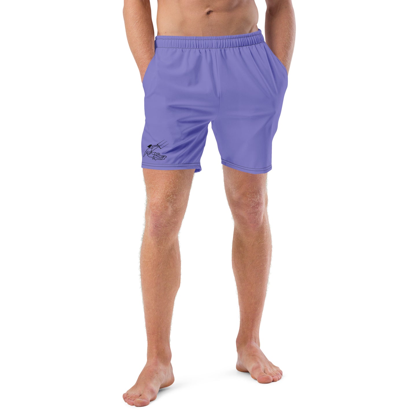 Blaue Herrn Badehose - Kitesurfer Logo
