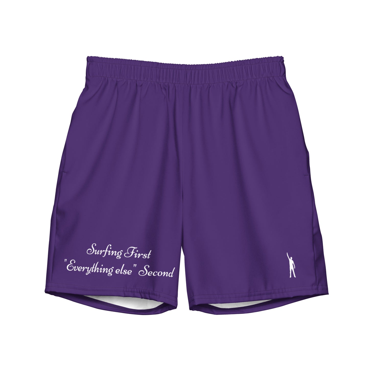 "Surfing First" - Violette Herrn Badehose für Surfer