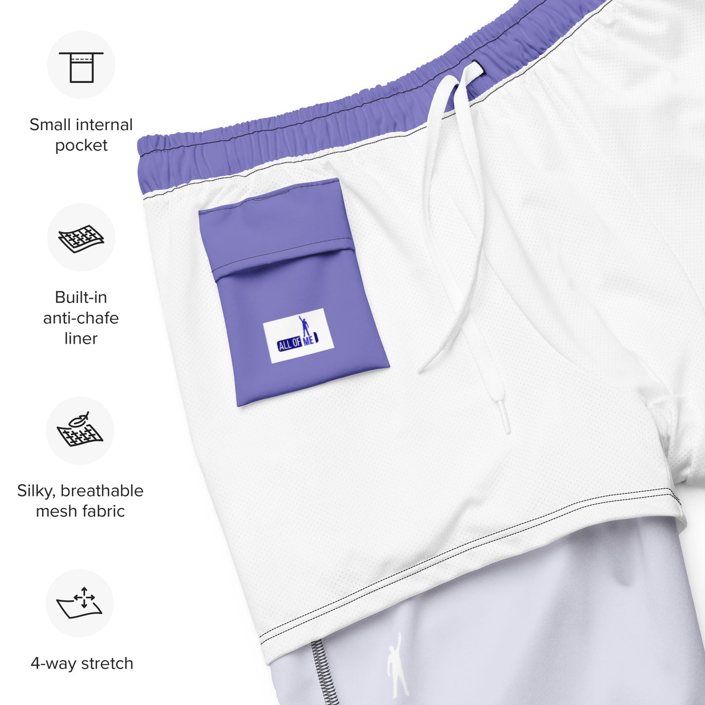 "Crazy about watches" - Blaue Herren-Badehosen