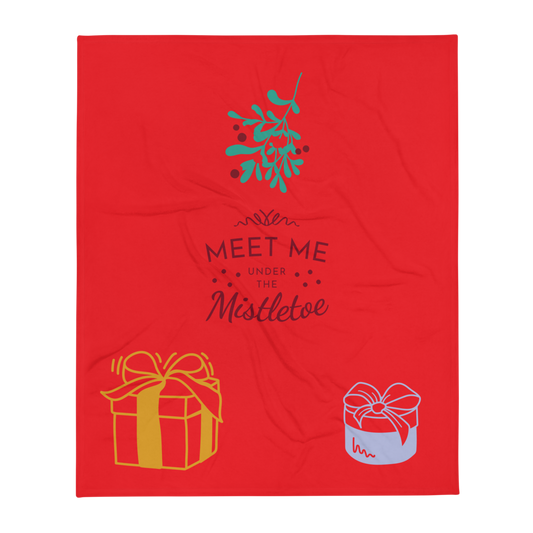 Kuschelige Weihnachtsdecke - "Meet Me Under The Mistletoe"