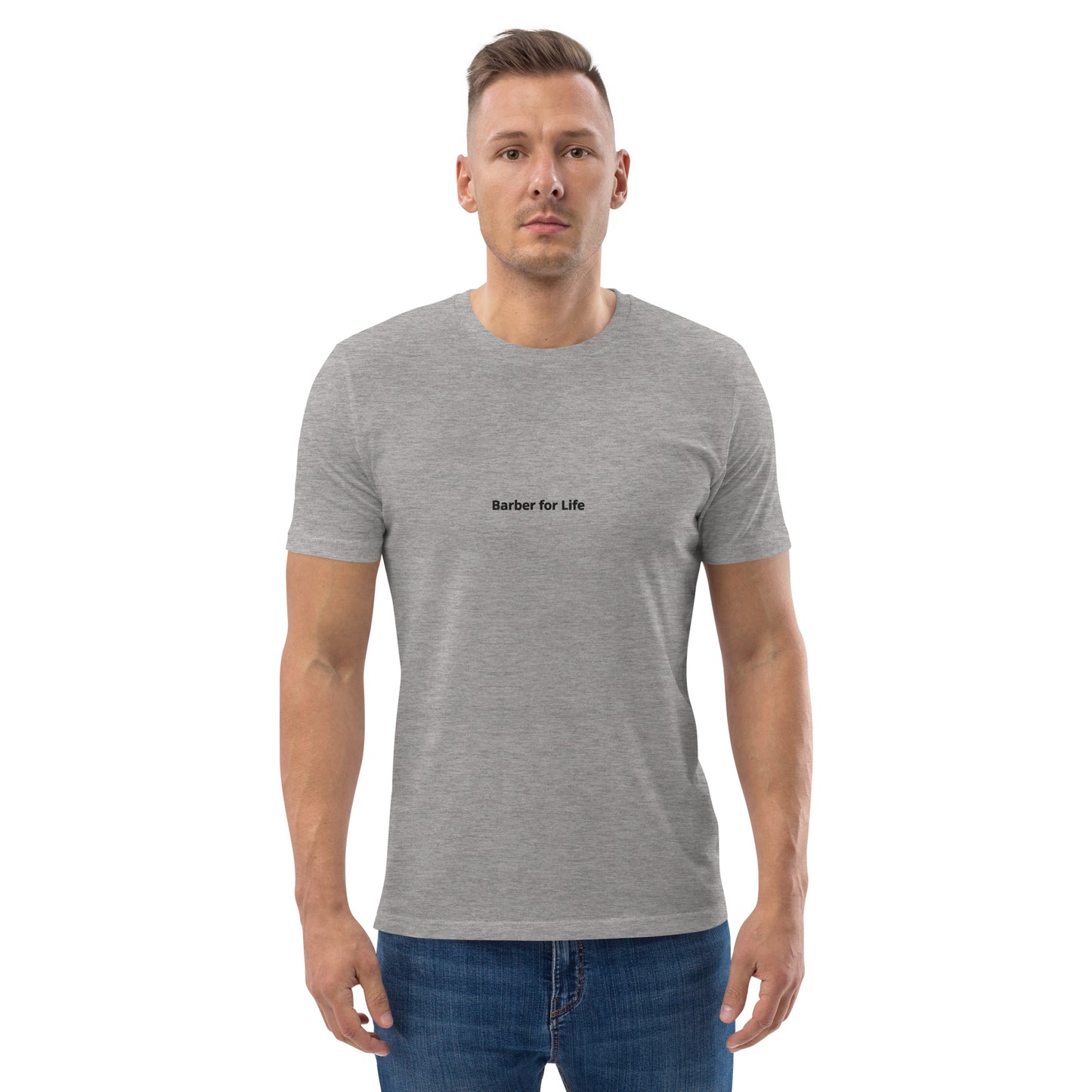 #"Barber for Life" - BESTICKT Herrn T-Shirt für den Barber