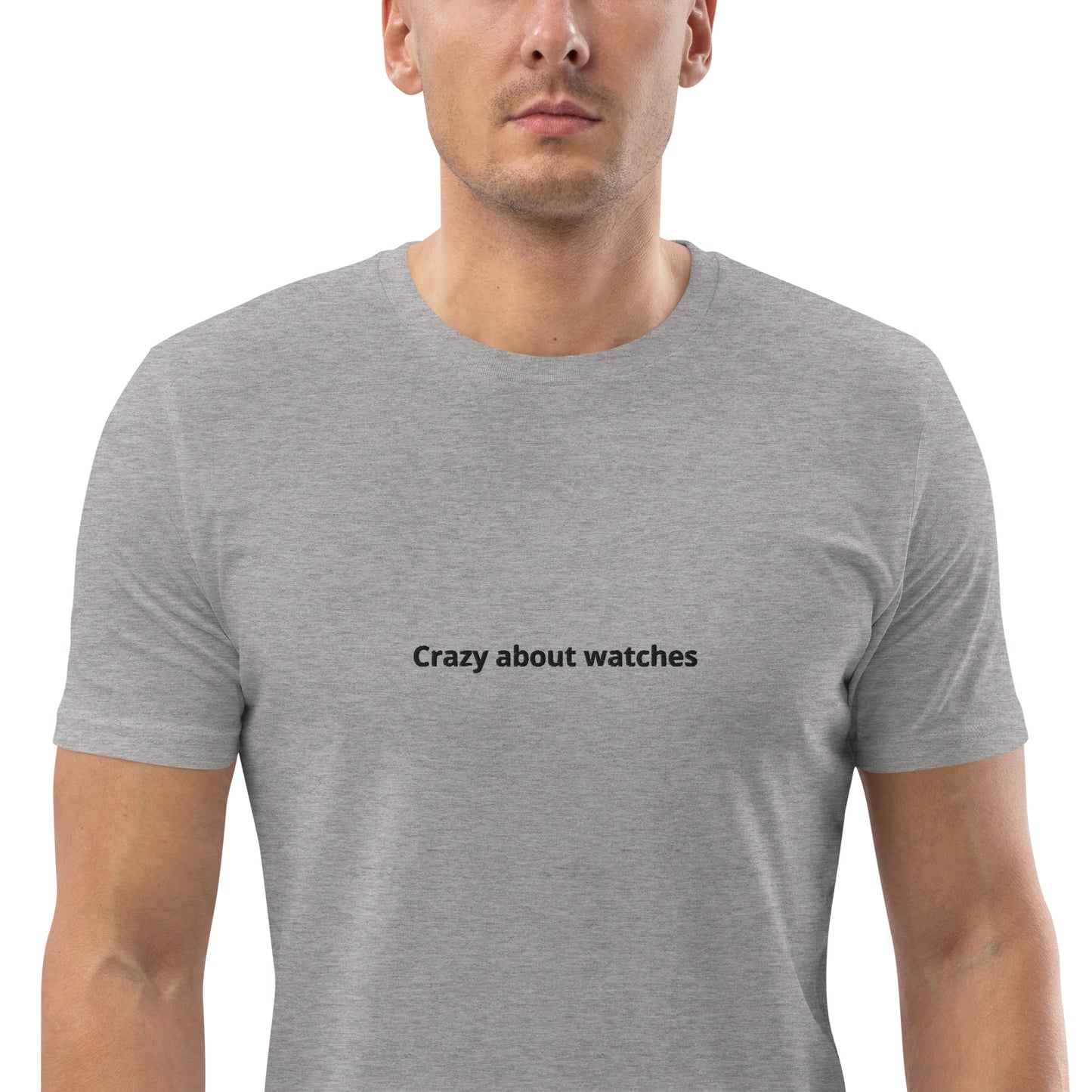 #"Crazy about watches" - BESTICKT Herren-T-Shirt für Uhrenliebhaber