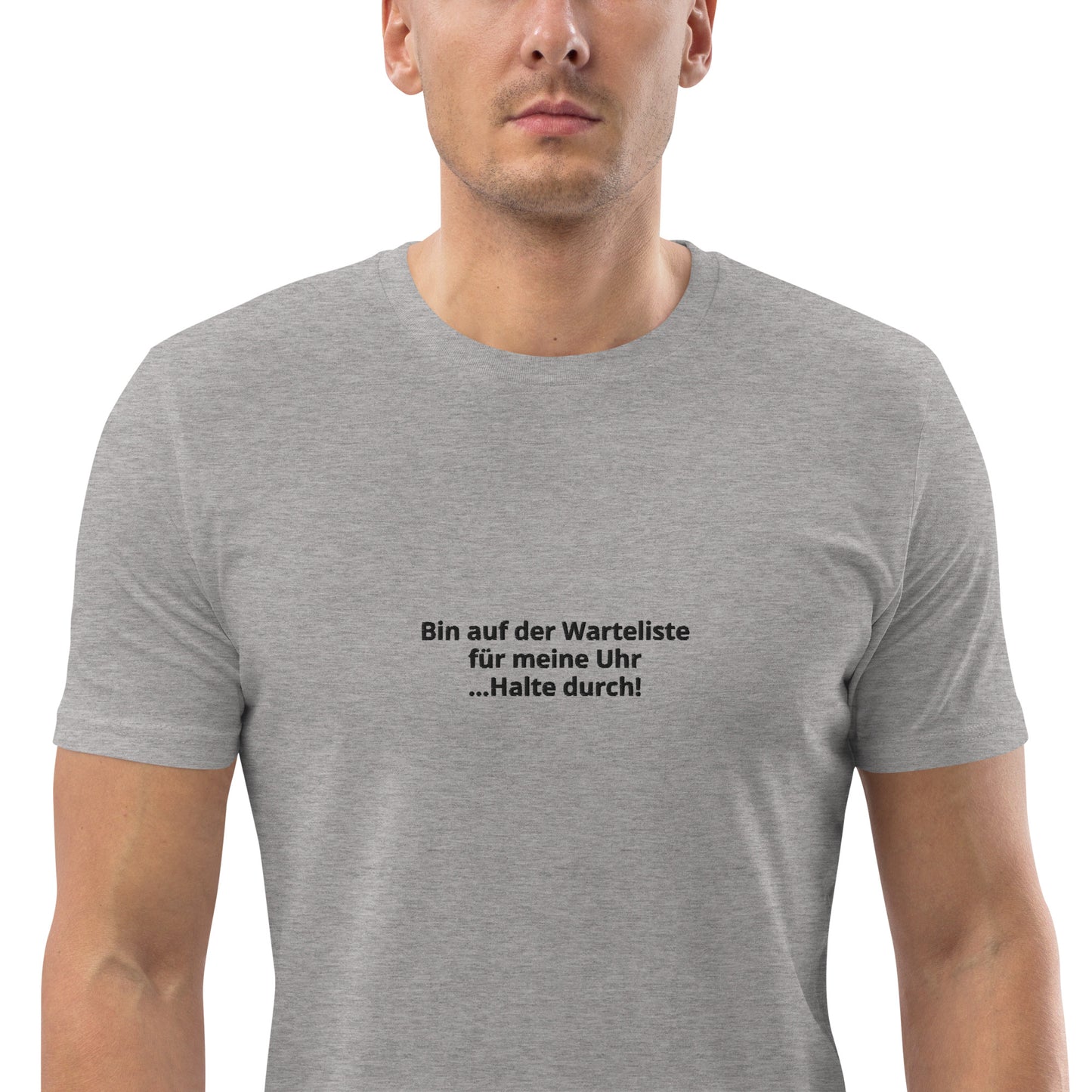 "Uhren Warteliste" - BESTICKT Herren-T-Shirt für Uhrenliebhaber