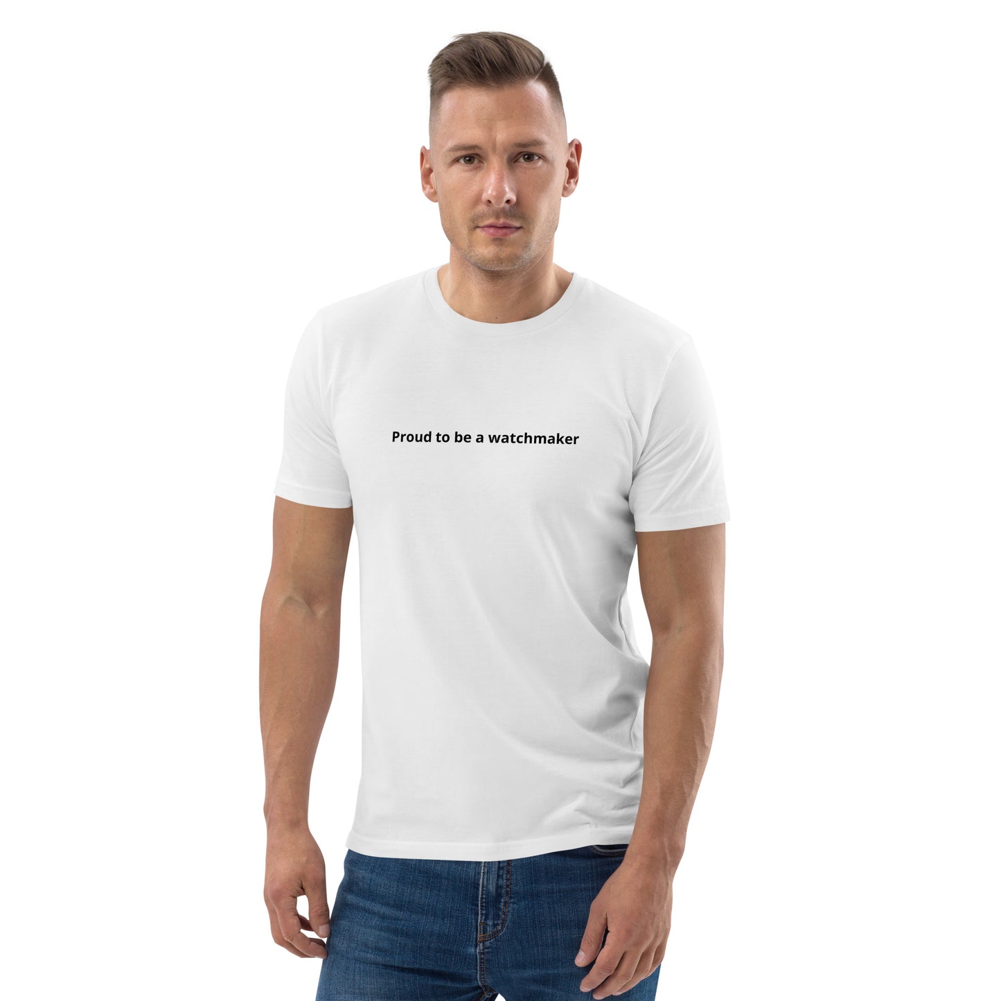 "Proud to be a watchmaker" - BEDRUCKT - Klassisches Unisex T-Shirt für Uhrmacher