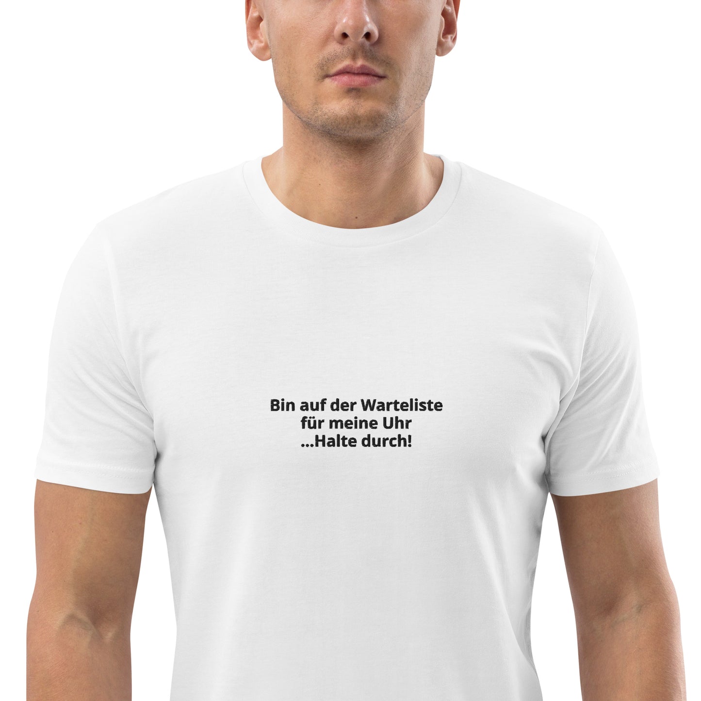 "Uhren Warteliste" - BESTICKT Herren-T-Shirt für Uhrenliebhaber