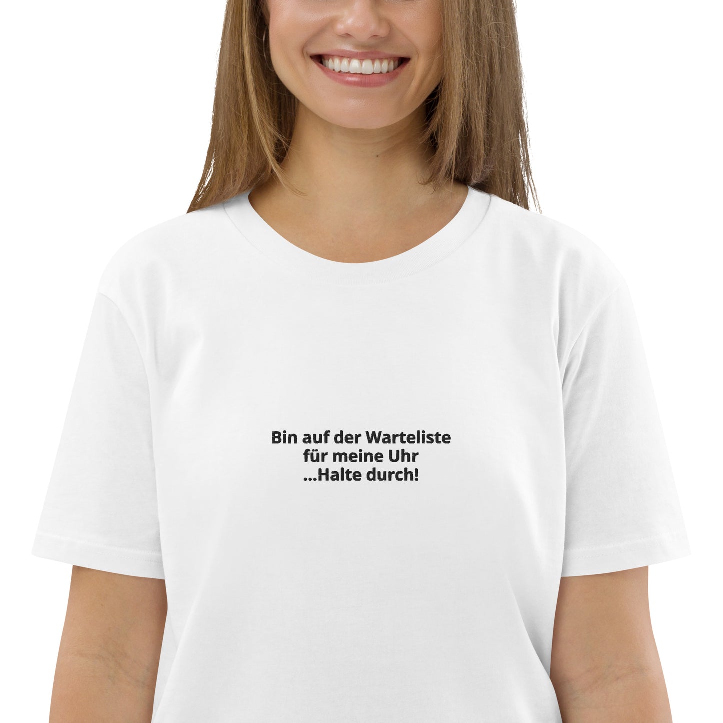 "Uhren Warteliste" - BESTICKT Herren-T-Shirt für Uhrenliebhaber