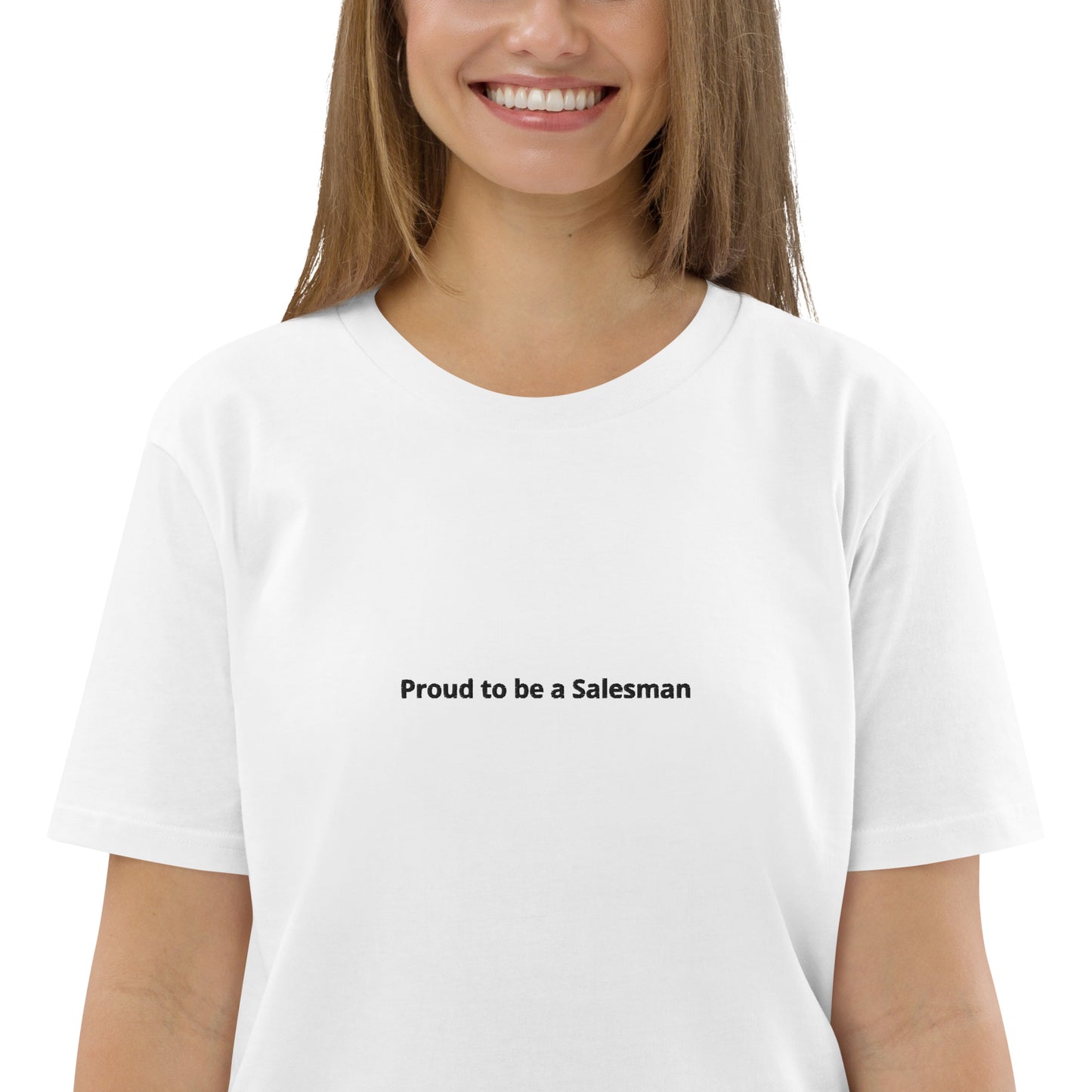#Proud to be a Salesman" - BESTICKT T-Shirt für den Verkäufer