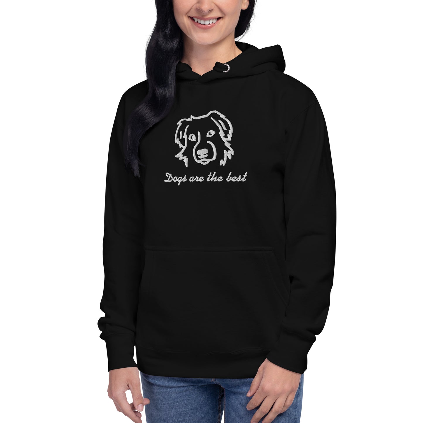 "Dogs are the best" - BESTICKT - Hundeliebhaber - Unisex-Kapuzenpullover