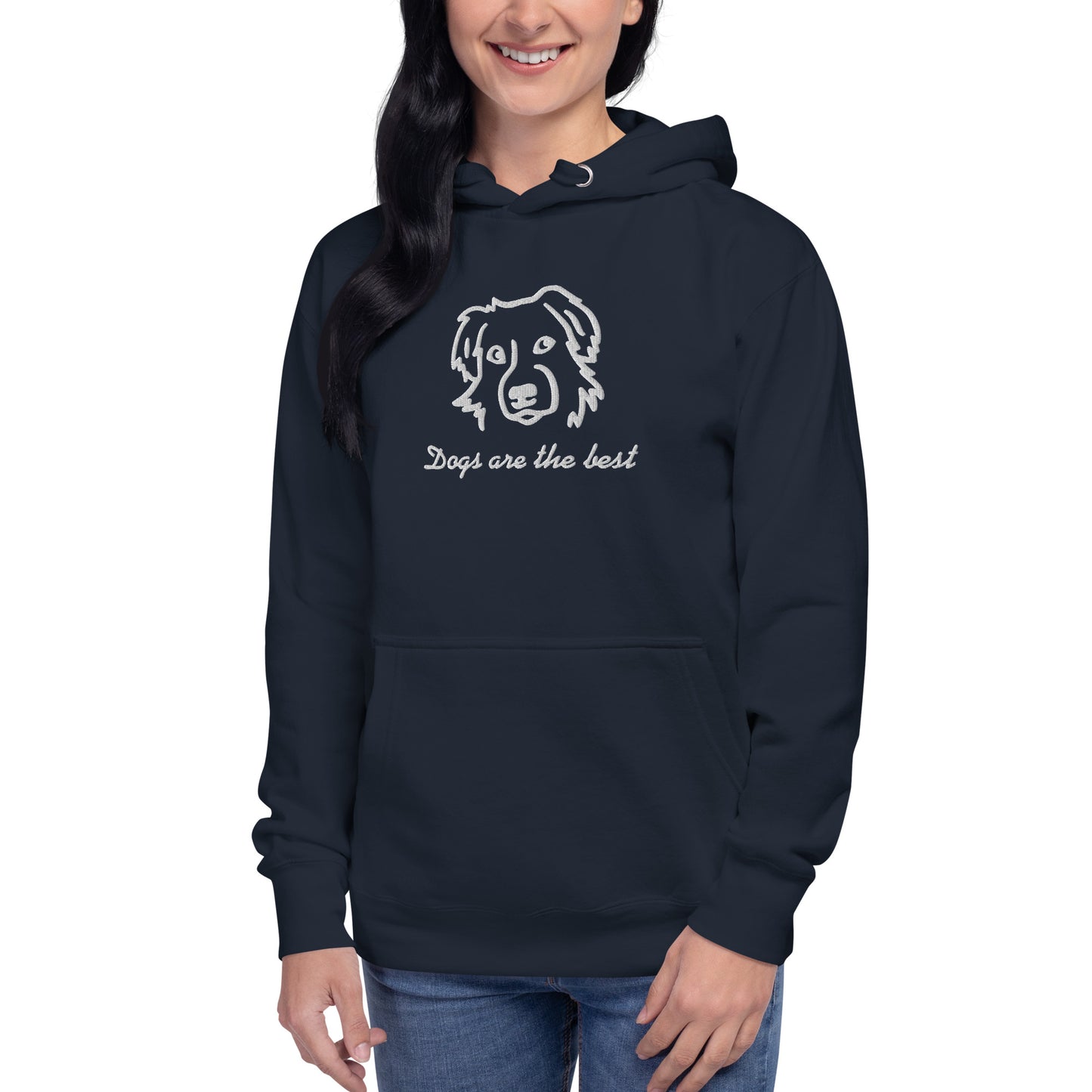 "Dogs are the best" - BESTICKT - Hundeliebhaber - Unisex-Kapuzenpullover