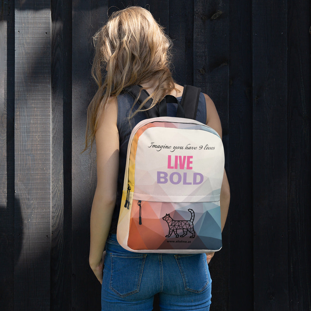 LIVE BOLD - Katzen-Liebhaber Rucksack