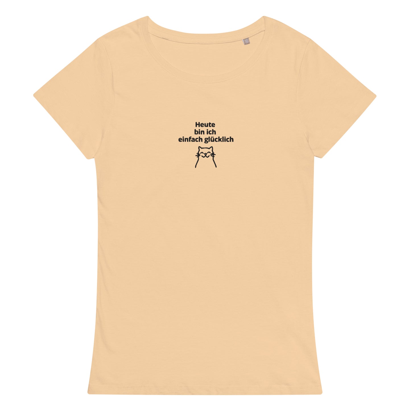 Heute bin ich einfach glücklich - BESTICKT - Damen Basic T-Shirt