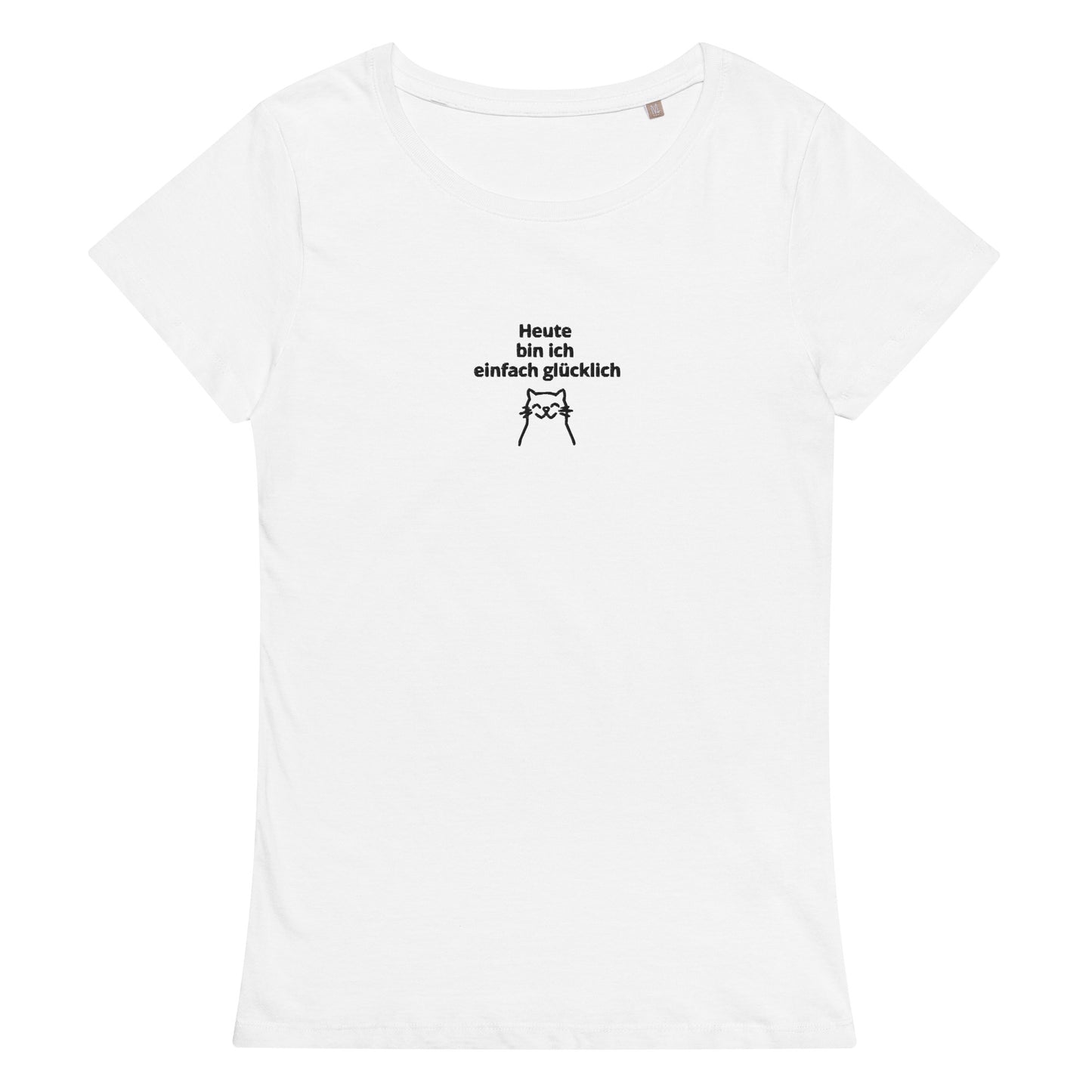 Heute bin ich einfach glücklich - BESTICKT - Damen Basic T-Shirt